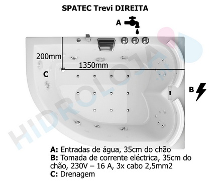 diagrama banheira hidromassagem direita